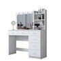 Hanah Home Mesa de Maquillaje Blanca con 10 Focos